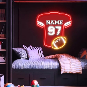 ZLOOREE Custom Football Jersey Neon Sign for Fans