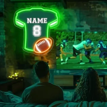 ZLOOREE Custom Football Jersey Neon Sign for Fans