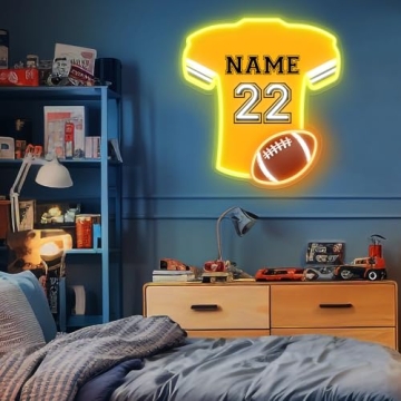 ZLOOREE Custom Football Jersey Neon Sign for Fans
