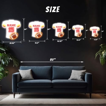 ZLOOREE Custom Football Jersey Neon Sign for Fans