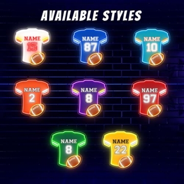 ZLOOREE Custom Football Jersey Neon Sign for Fans