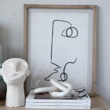 Bloomingville White Marble Chain Link Figurine Elegant Décor