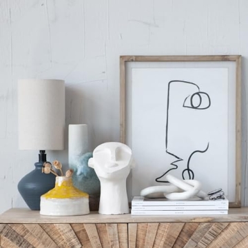 Bloomingville White Marble Chain Link Figurine Elegant Décor