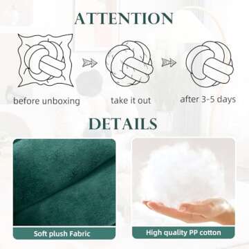 Wadser Short Plush Knot Ball Pillow, Waist Cushion Home Decoration Plush Throw Pillow Cushion for Sofa Car Office Decor, (White, 7x7)