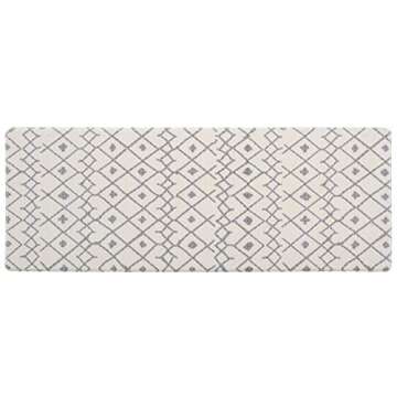 Rugshop Cream Anti Fatigue Mat - 18" x 47" - Modern Boho Trellis Design for Comfortable Standing
