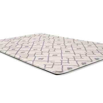 Rugshop Cream Anti Fatigue Mat - 18" x 47" - Modern Boho Trellis Design for Comfortable Standing