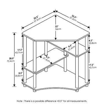 FURINNO Corner Desk: Space Saving Solution in Espresso