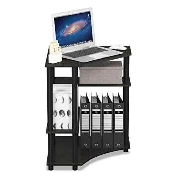FURINNO Corner Desk: Space Saving Solution in Espresso