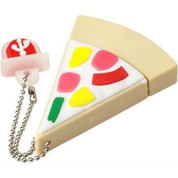 64GB Pizza-Shaped USB Flash Drive - Fun & Functional Memory Stick