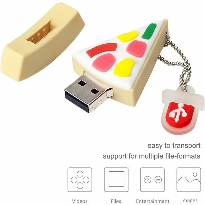 64GB Novelty Pizza-Shaped USB Flash Drive