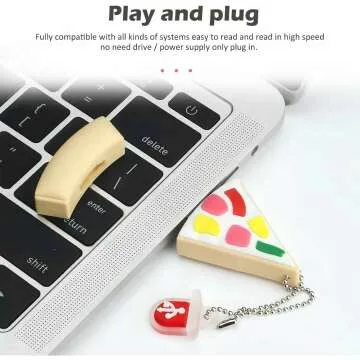 64GB Novelty Pizza-Shaped USB Flash Drive