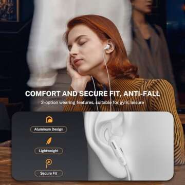 USB C Headphones Type C Earbuds for iPhone 15/16 Pro/ 15 Pro Max Samsung S25 Headphones with Microphone Noise Isolation Stereo Wired Earphones for Samsung Galaxy S24 S23 S22 Pixel 9 8a Android