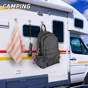 FINDMAG 8 Pack 100LBS Neodymium Magnet Hooks with Swivel Carabiner, Strong Heavy Duty Magnetic Hooks...