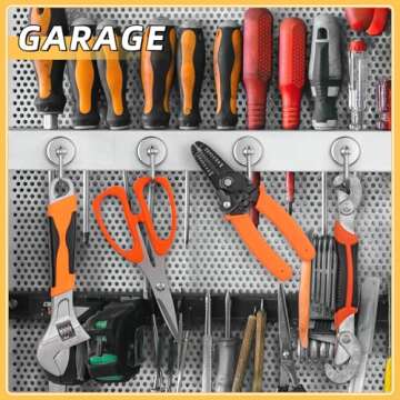 FINDMAG 8 Pack 100LBS Neodymium Magnet Hooks with Swivel Carabiner, Strong Heavy Duty Magnetic Hooks for Hanging, Kitchen, Office, Warehouse, School