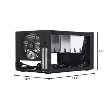 Fractal Design Node 304 - Black - Mini Cube Compact Computer Case - Small Form Factor - Mini ITX –...