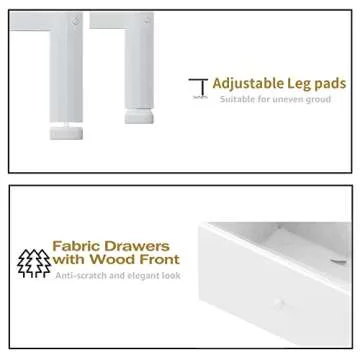 KAI-ROAD White Dresser for Bedroom, Small Dresser Storage Drawers, 4 Drawer Dresser Kids Dressers Chest of Drawers for Closet,Bedroom Dorm Modern