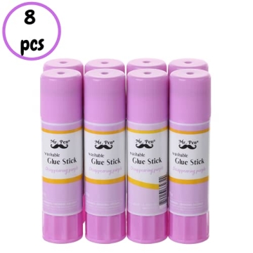 Mr. Pen Purple Glue Sticks 8 Pack for Kids' Crafts