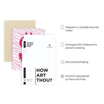 Trendy Preppy Pink Poster for Teen Girls Room Decor