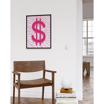 Trendy Preppy Pink Poster for Teen Girls Room Decor