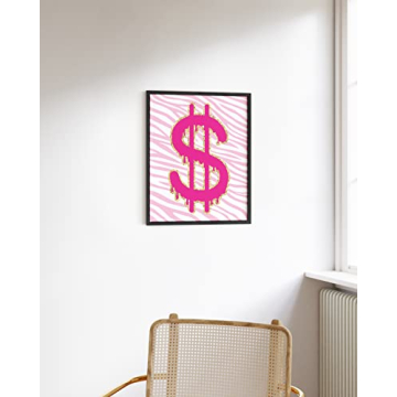 Trendy Preppy Pink Poster for Teen Girls Room Decor