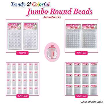 48 Pcs Beads Kit for Jewelry Making & Hair Crafts