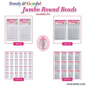 48 Pcs Beads Kit for Jewelry Making & Hair Crafts