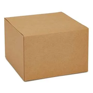 Stockroom Plus Brown Gift Boxes with Lids, Bulk for Wedding Favors, Birthday Party (6x6 In, 25 Pack)