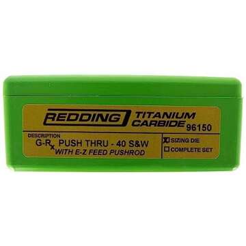 Redding 40 S&W G-RX Push Thru Base Sizing Die - Reloading Tool