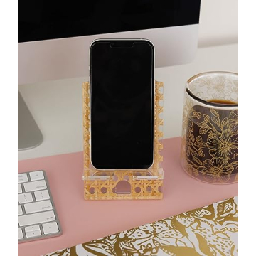 Stylish Clear Acrylic Phone Stand for Desks by Lilly Pulitzer