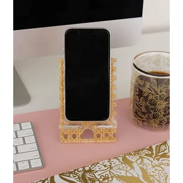 Stylish Clear Acrylic Phone Stand for Desks by Lilly Pulitzer