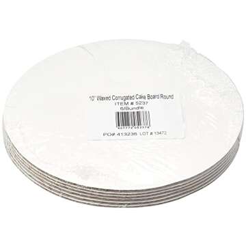 DecoPac 10 Inch Round Cake Boards - Greaseproof & Sturdy