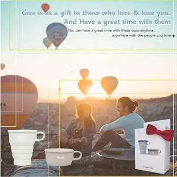 Biosys Laboratories Silicone Collapsible Cup/Mug 10oz. Unbreakable Silicone Cup Drinkware, Silicone Folding Coffee Cup with Lid & Coaster Foldable & Portable & Lightweight(Cream)