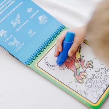 Melissa & Doug On The Go Water Wow! Reusable Water-Reveal Activity Pad – Dinsoaur Books, Stocking Stuffers, Arts And Crafts Toys For Kids Ages 3+