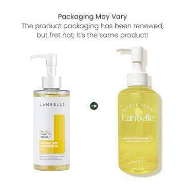 Lanbelle Deep Cleansing Oil Korean Oil Cleanser 6.76 Oz Face Wash All Naturally-Derived GrapeSeed Oil Lemon Vegan Dry Sensitive Acne-Prone Skin Age Defying Makeup Remover Melting Blackhead Sebum Care