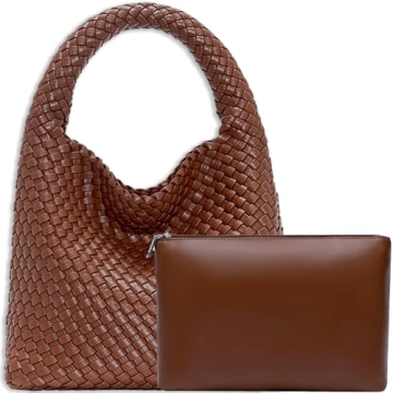 Eco-Chic Vegan Leather Woven Tote Handbag - Stylish & Spacious