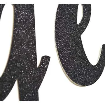Let's Get Lit Glitter Black Banner for Holidays and Parties