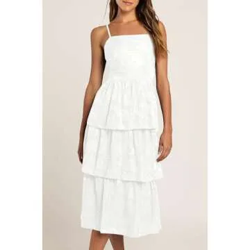 Elegant Ferlema Women’s Midi Dress for Summer Events
