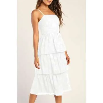 Elegant Ferlema Women’s Midi Dress for Summer Events