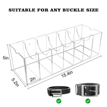 Weddingwish Belt Organizer - Elegant Acrylic Storage Case