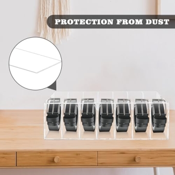 Weddingwish Belt Organizer - Elegant Acrylic Storage Case