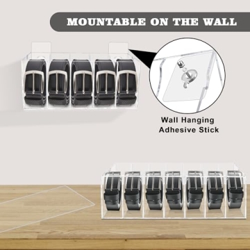 Weddingwish Belt Organizer - Elegant Acrylic Storage Case