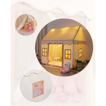 Bubplay Large Play Tent with Mat for Kids Fun