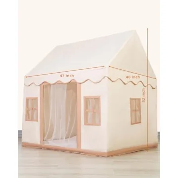 Bubplay Large Play Tent with Mat for Kids Fun