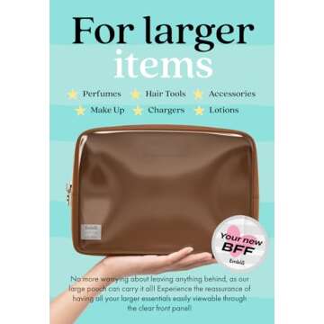 Embla Clear Cosmetic Bag - Stylish Makeup Organizer