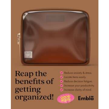 Embla Clear Cosmetic Bag - Stylish Makeup Organizer