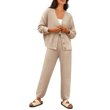 LILLUSORY Womens 2 Two Piece Lounge Sets Sweater Matching Loungewear 2025 Fall Winter Fashion Trendy...