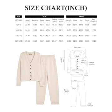 LILLUSORY Cozy Lounge Set Cardigan and Pant for Women