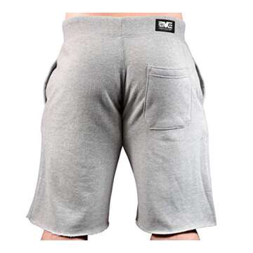 Monsta Clothing Co. Mens Workout (MC-Crest-Flag) Gym Sweat Shorts (G:GY-A:BK)