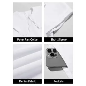 Wenrine Denim Mini Dress with Peter Pan Collar