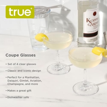 True Coupe Glass Set for Elegant Cocktails and Parties